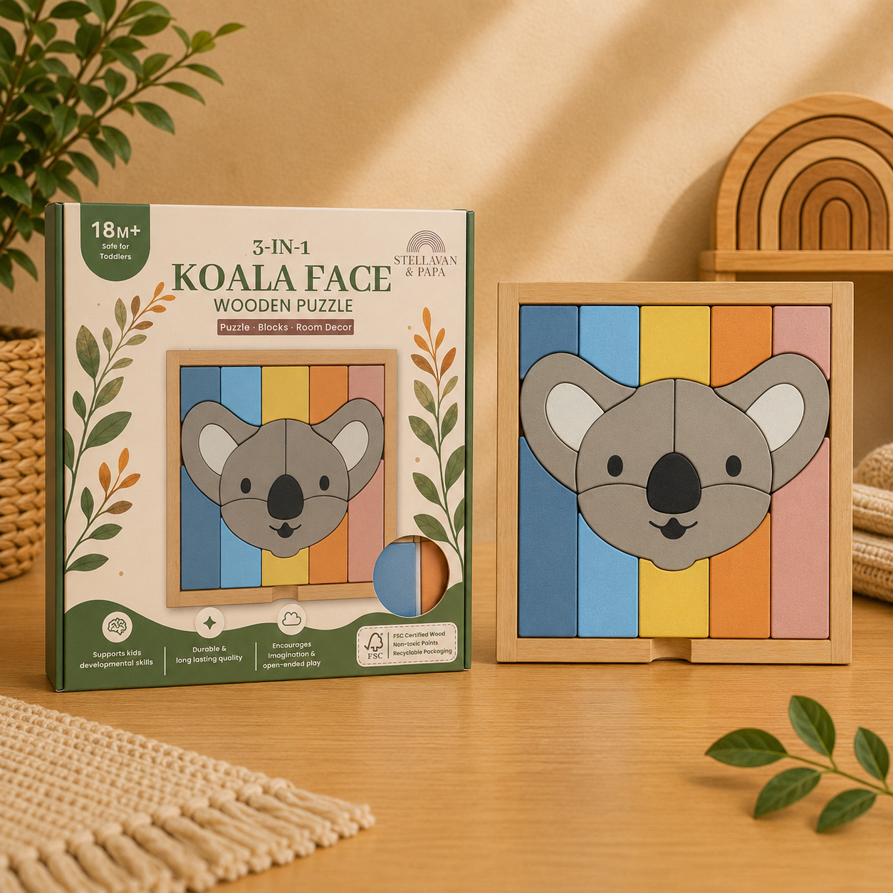Kirra the Koala Wooden Puzzle | Stellavan & Papa